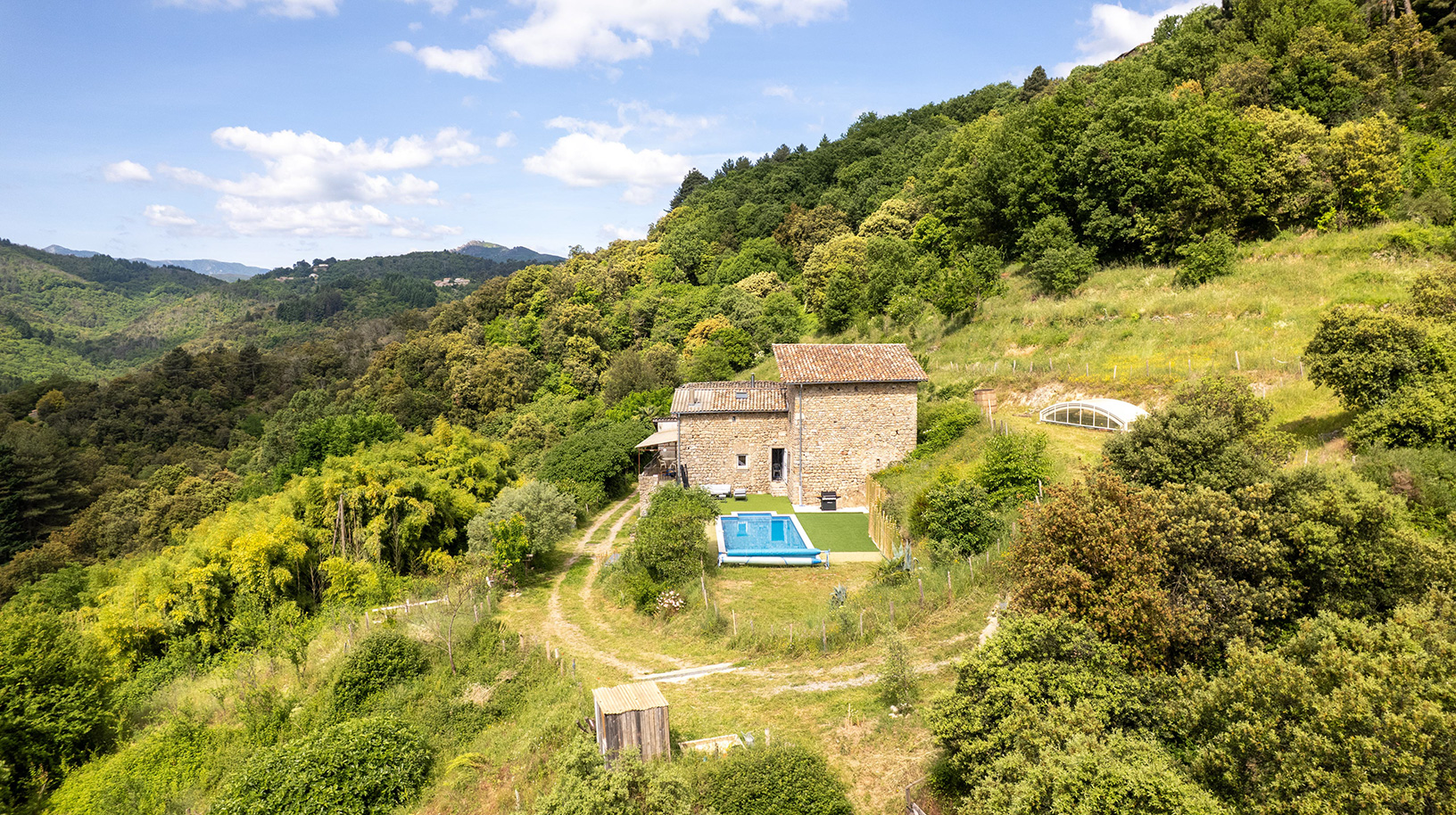 Vue aérienne vallée